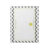 Bloc-note Enseignant Grey Chevron Neon Apple (Tourné)