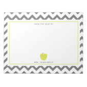 Bloc-note Enseignant Grey Chevron Neon Apple (Devant)