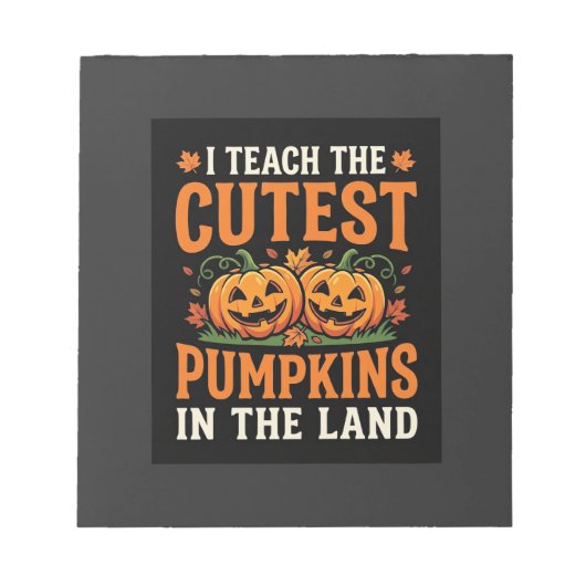 Bloc-note Enseignant Halloween Citrouilles Les Plus Mignonne (Devant)