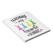 Bloc-note Enseignant Lapin Pâques Enseigner Mes lapins Favor (Incliné)