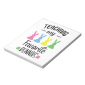 Bloc-note Enseignant Lapin Pâques Enseigner Mes lapins Favor (Tourné)