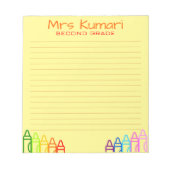 Bloc-note Enseignant personnalisé Crayon Design Linked (Devant)