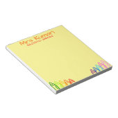 Bloc-note Enseignant personnalisé Crayon Design Post-It Note (Incliné)
