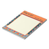 Bloc-note Enseignant Personnalisé Joyeux Plutôt Floral Orang (Tourné)