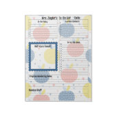 Bloc-note Enseignant personnalisé Liste des tâches quotidien (Tourné)