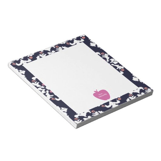 Bloc-note Enseignant Pink Apple Ikat (Incliné)