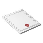 Bloc-note Enseignant Red Apple Grey Chevron (Incliné)