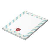 Bloc-note Enseignant Red Apple Light Blue Chevron (Tourné)