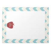 Bloc-note Enseignant Red Apple Light Blue Chevron (Devant)
