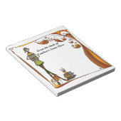 Bloc-note Enseignant rétro stylisé du bureau de NOM ICI (Incliné)