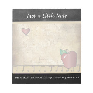 Bloc-note Enseignant   Style Vintage