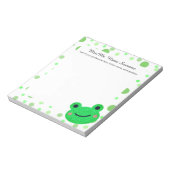 Bloc-note Enseignant vert du Motif de point de grenouille (Tourné)