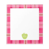 Bloc-note Enseignant vert pomme rose (Devant)