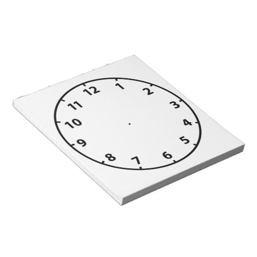 Bloc-note Enseignant Vide Horloge Face Aide pédagogique (Incliné)