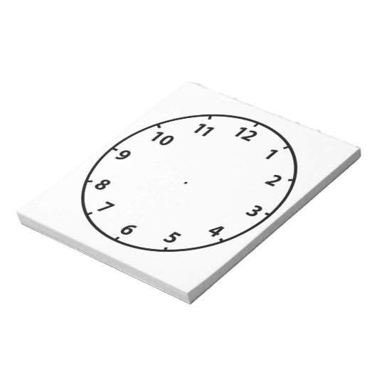 Bloc-note Enseignant Vide Horloge Face Aide pédagogique (Tourné)