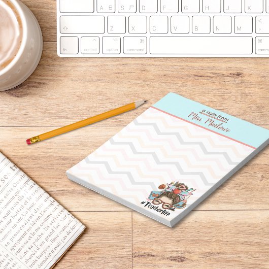 Bloc-note Enseignant Vie Chevron Appréciation Cadeau personn