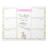 Enseignants Planificateur hebdomadaire Cute Unicor