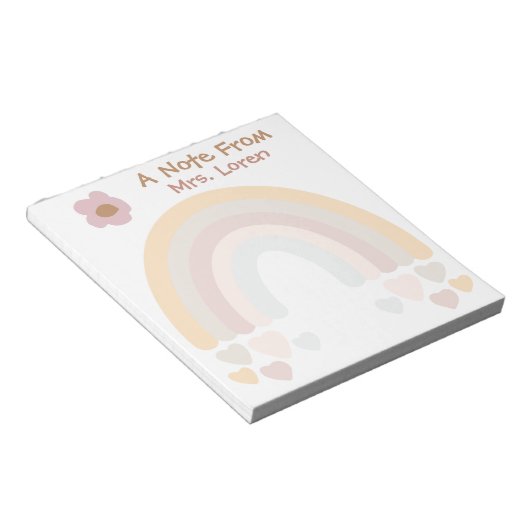 Bloc-note Enseignants Rainbow Sweet Boho (Incliné)
