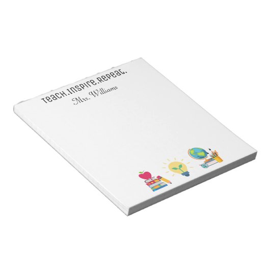 Bloc-note Enseigner Inspirer Répéter, Appréciation de l'ense (Incliné)