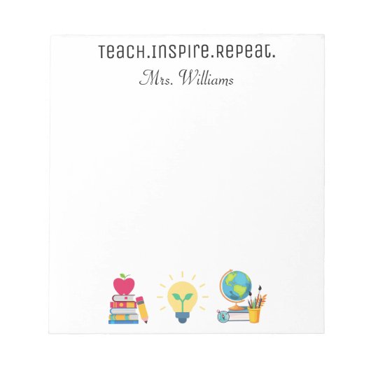 Bloc-note Enseigner Inspirer Répéter, Appréciation de l'ense (Devant)