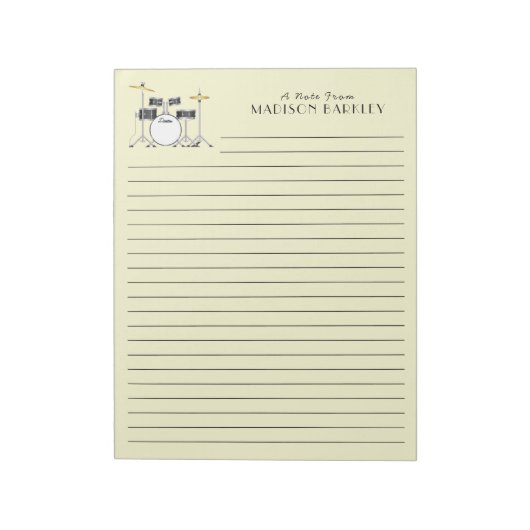 Bloc-note Ensemble de tambours Musique de groupe d'enseignan (Tourné)