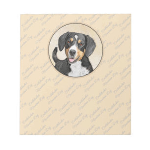 Bloc-note Entlebucher Mountain Dog Painting Original Chien A