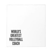 Bloc-note Entraîneur de volley-ball le plus grand du monde (Devant)