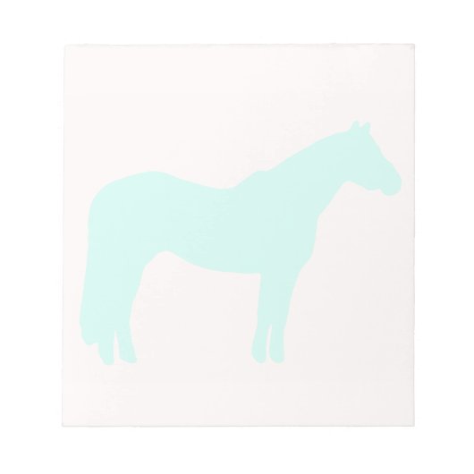 Bloc-note Entreprise de formation de chevaux Bleu simple et (Devant)