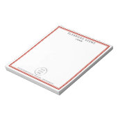 Bloc-note Entreprise de logo à marque rouge, nom et coordonn (Tourné)