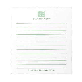 Bloc-note Entreprise de logo commercial Ligne verte promotio
