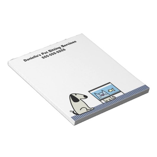 Bloc-note Entreprise de Pet Sitter (Incliné)