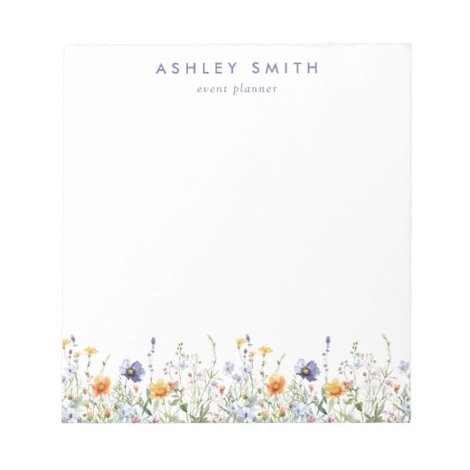 Bloc-note Entreprise fleur sauvage (Devant)