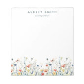 Bloc-note Entreprise Fleur sauvage dynamique (Devant)