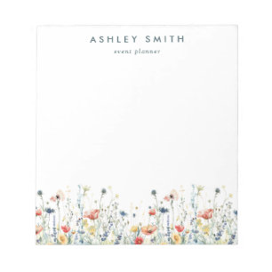 Bloc-note Entreprise Fleur sauvage dynamique