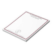 Bloc-note Entreprise Logo, Nom et Coordonnées de Bourgogne (Tourné)