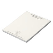 Bloc-note Entreprise Logo, Nom et Coordonnées Ivory Cream (Tourné)
