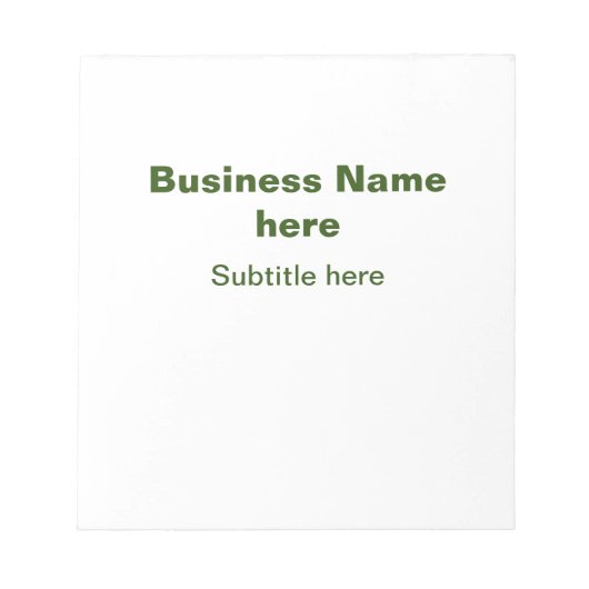 Bloc-note entreprise simple ajoutez votre nom texte q r code (Devant)