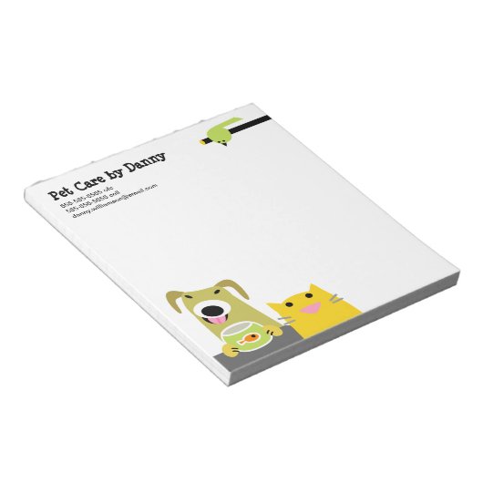 Bloc-note Entreprises de soins pour animaux (Incliné)