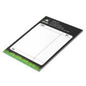 Bloc-note Entretien professionnel de la pelouse verte Noire  (Incliné)