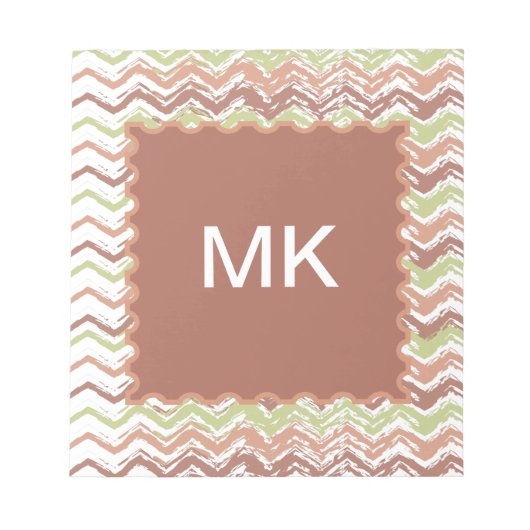 Bloc-note Épice de scribble Chevron ZigZag (Devant)