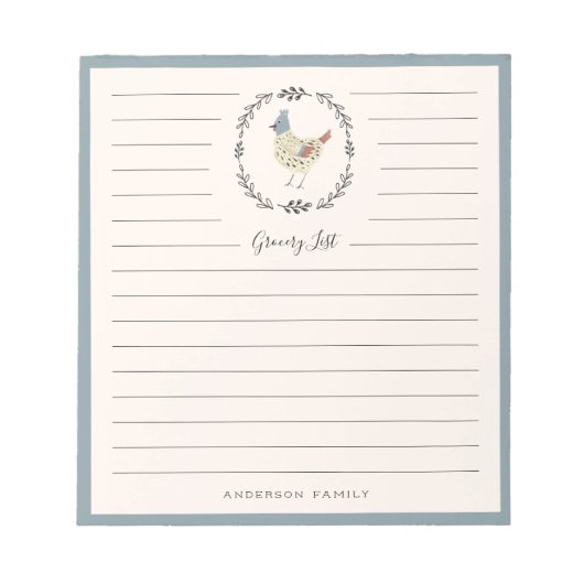 Bloc-note Épicerie française Hen (Devant)