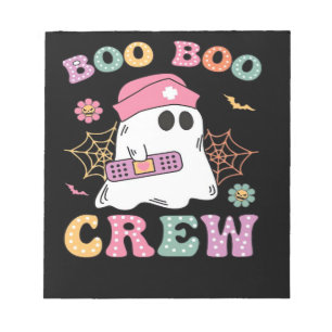 Bloc-note Équipage Boo Boo Fantôme Infirmière T-Shirt Classi