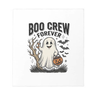 Bloc-note Équipage Boo pour toujours Chemise Halloween fantô