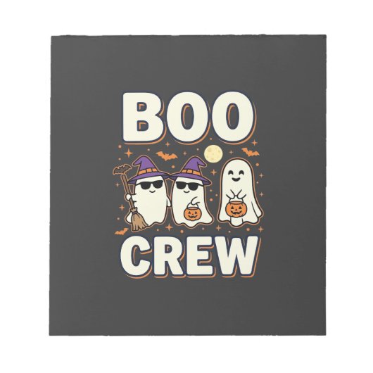 Bloc-note Équipe Boo fantômes de Halloween Conception vector (Devant)