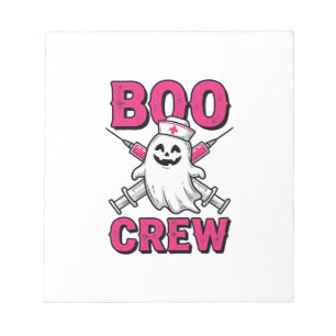Bloc-note Équipe Bouh Infirmière Fantôme Halloween Conceptio