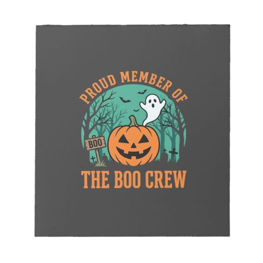 Bloc-note Équipe de fantômes de design de citrouille Hallowe (Devant)