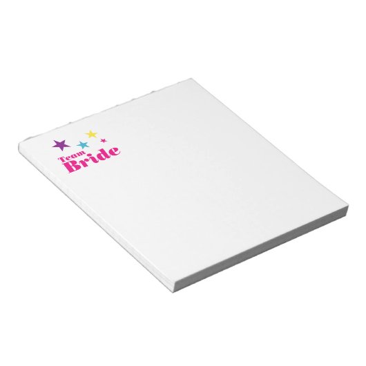Bloc-note Équipe de mariée (Incliné)
