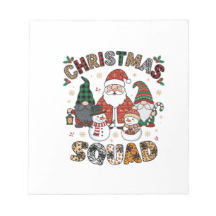 Bloc-note Équipe de Noël Santa Gnomes Bonshommes de neige Lé
