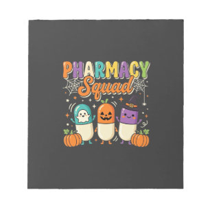 Bloc-note Équipe de pharmacie Halloween Ghost Pills Design_1