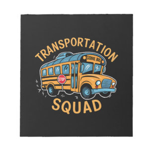 Bloc-note Équipe de transport de conducteurs d'autobus scola